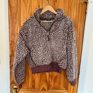 Express Sherpa Quarter Zip Sweater - Medium